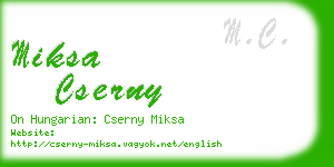 miksa cserny business card